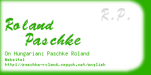 roland paschke business card